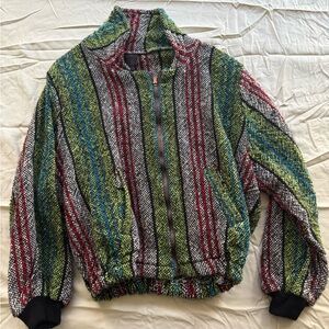 Pendleton Black and Green Patterned Fabric